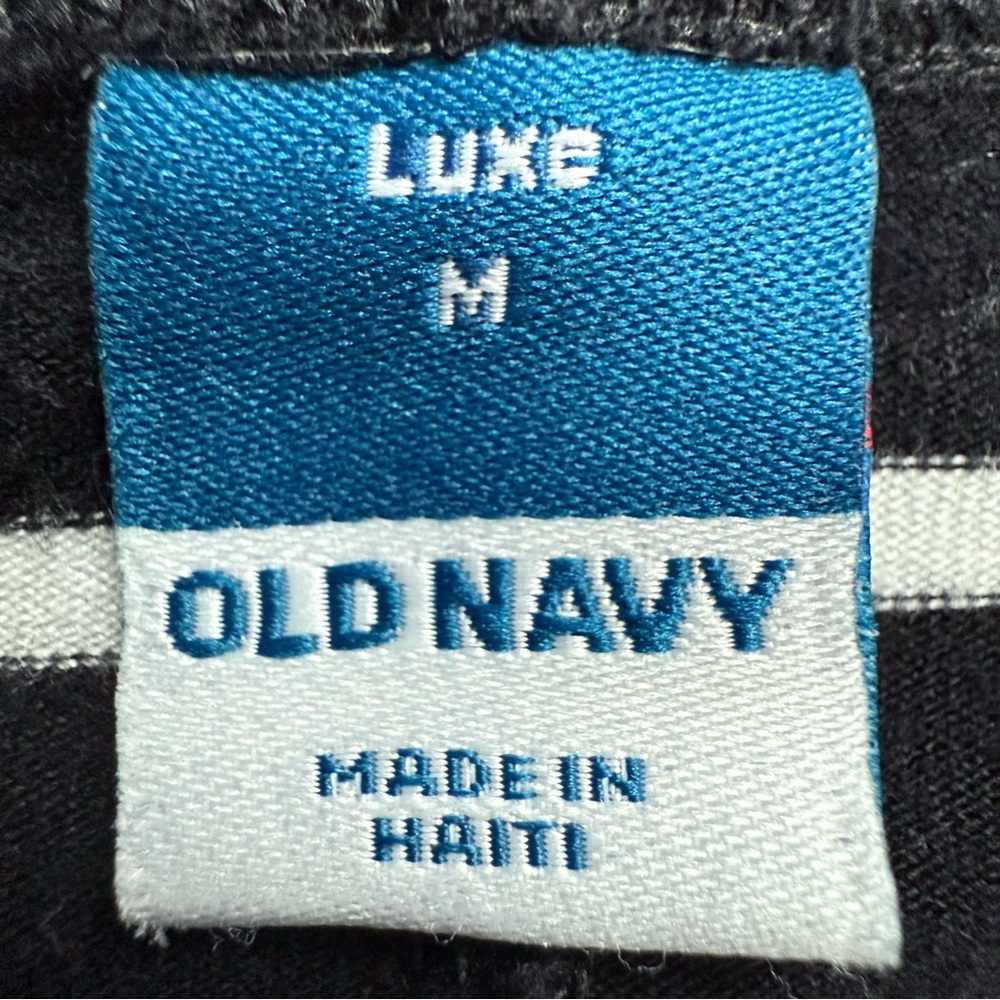 Old Navy short sleeve luxe oversized tunic black & white striped tee size Medium - Picture 6 of 10